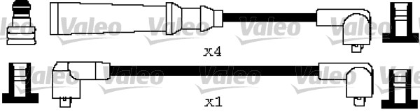 VALEO 346593 Kit cavi accensione-Kit cavi accensione-Ricambi Euro