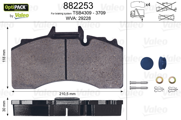 VALEO 882253 OPTIPACK set...