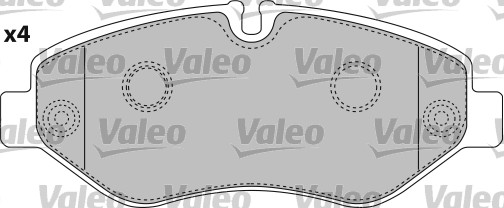 VALEO 541734 Kit pastiglie freno, Freno a disco