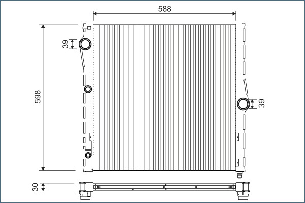 Radiator, engine cooling