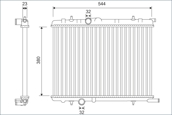 VALEO 701124 Radiator, engine cooling