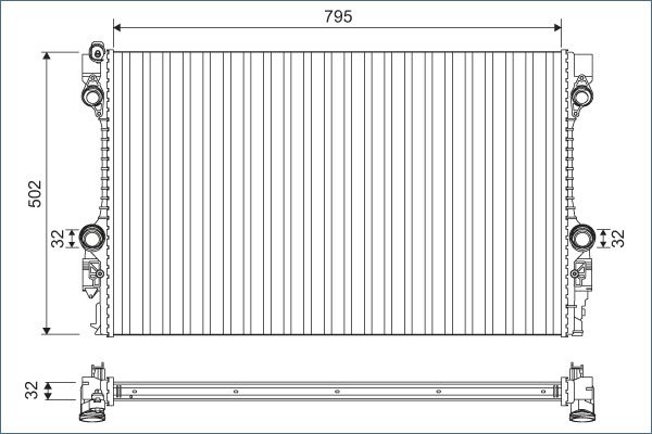 VALEO 701126 Radiator,...