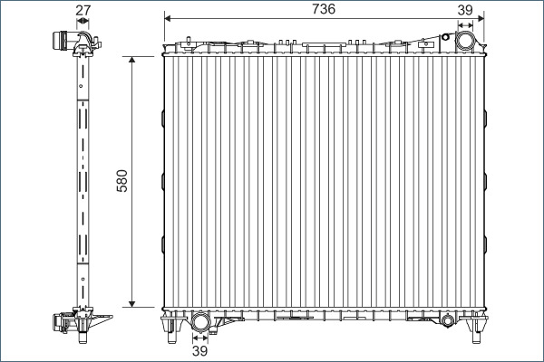VALEO 701127 радиатор,...