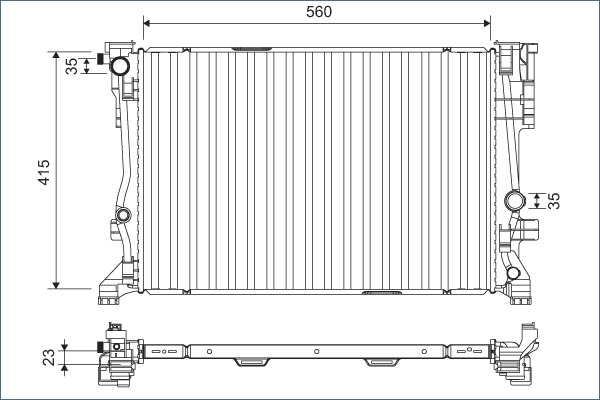 VALEO 701158 Radiator,...