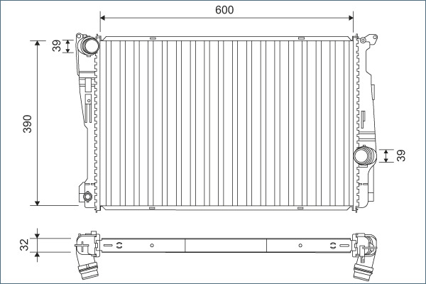 Radiator, engine cooling