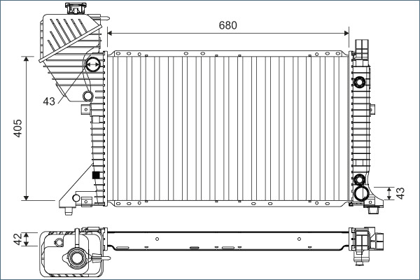 VALEO 701163 Radiator,...