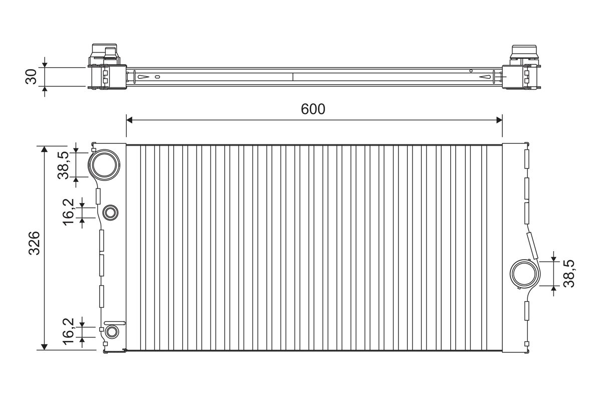 Radiator, engine cooling