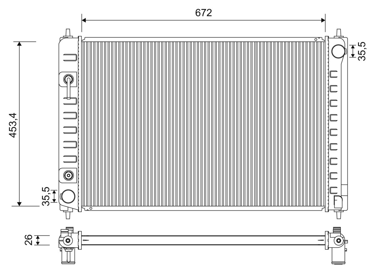 VALEO 701195 Radiator,...
