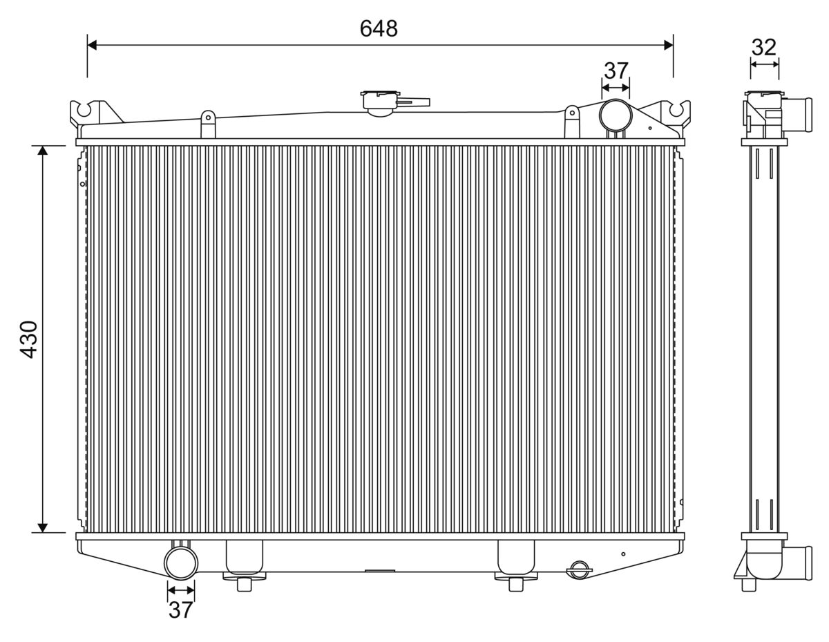 Radiator, engine cooling