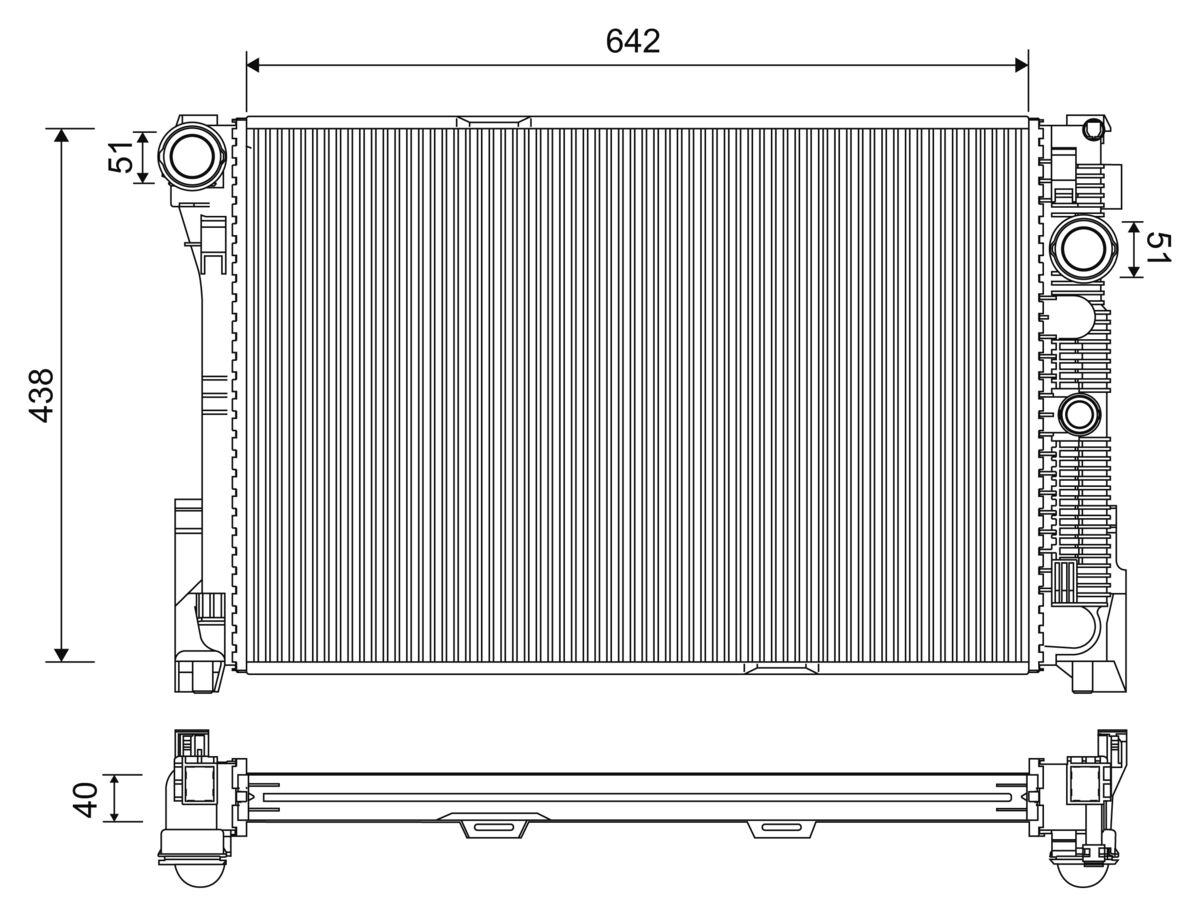 Radiator, engine cooling