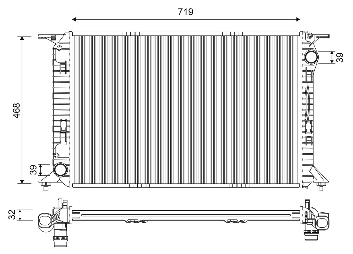 Radiator, engine cooling