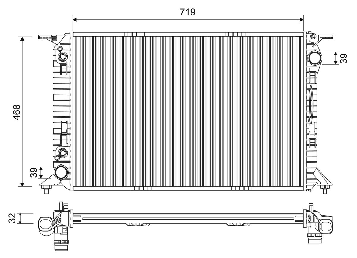 Radiator, engine cooling