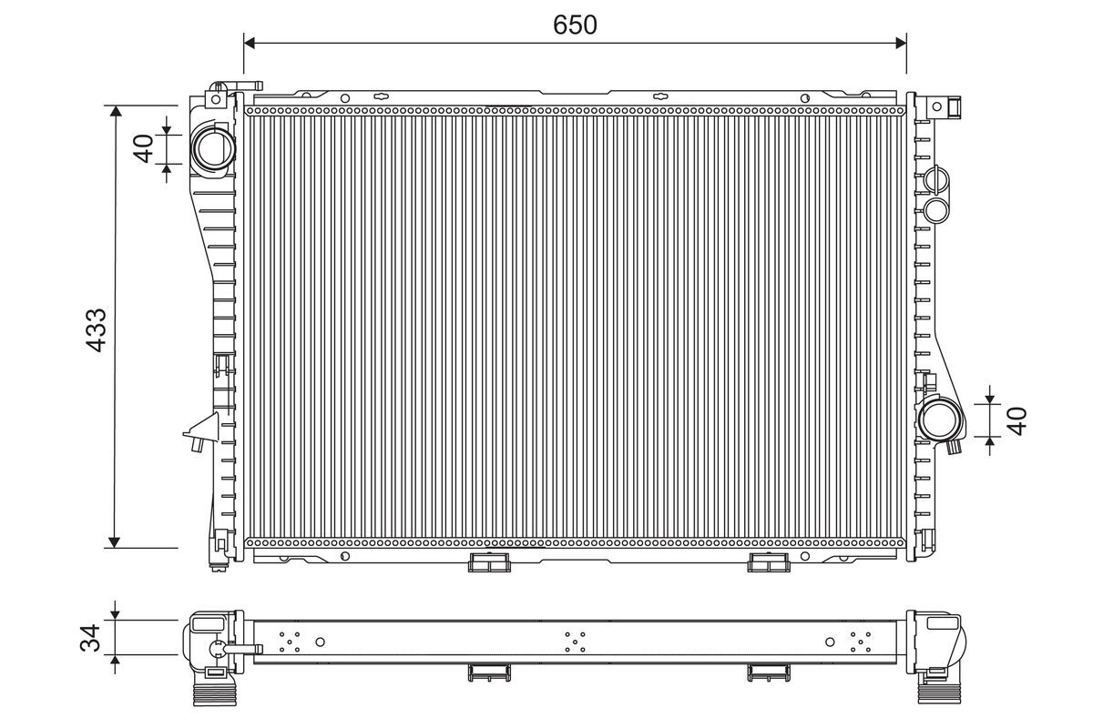 Radiator, engine cooling