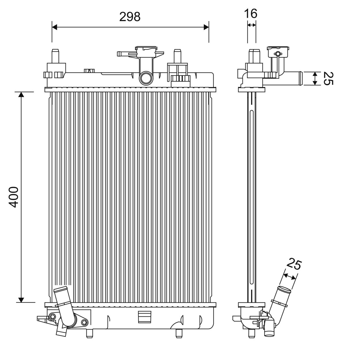 VALEO 701257 Radiator,...