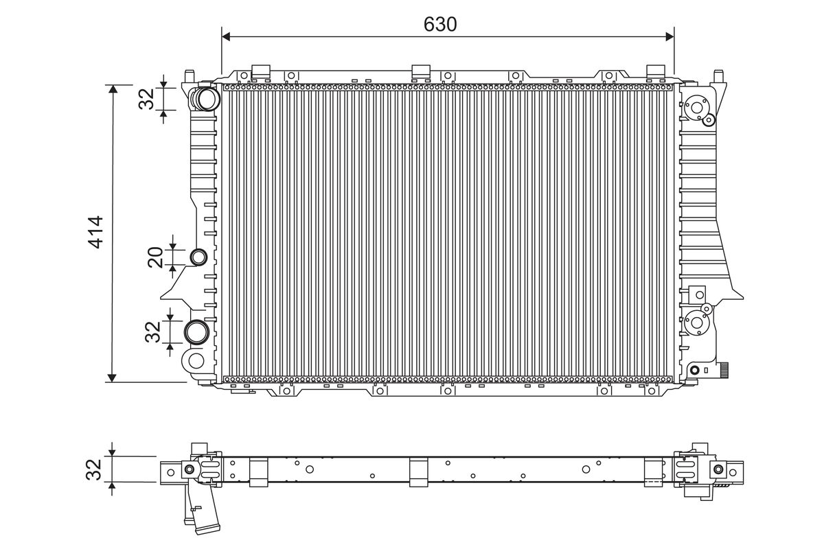 Radiator, engine cooling