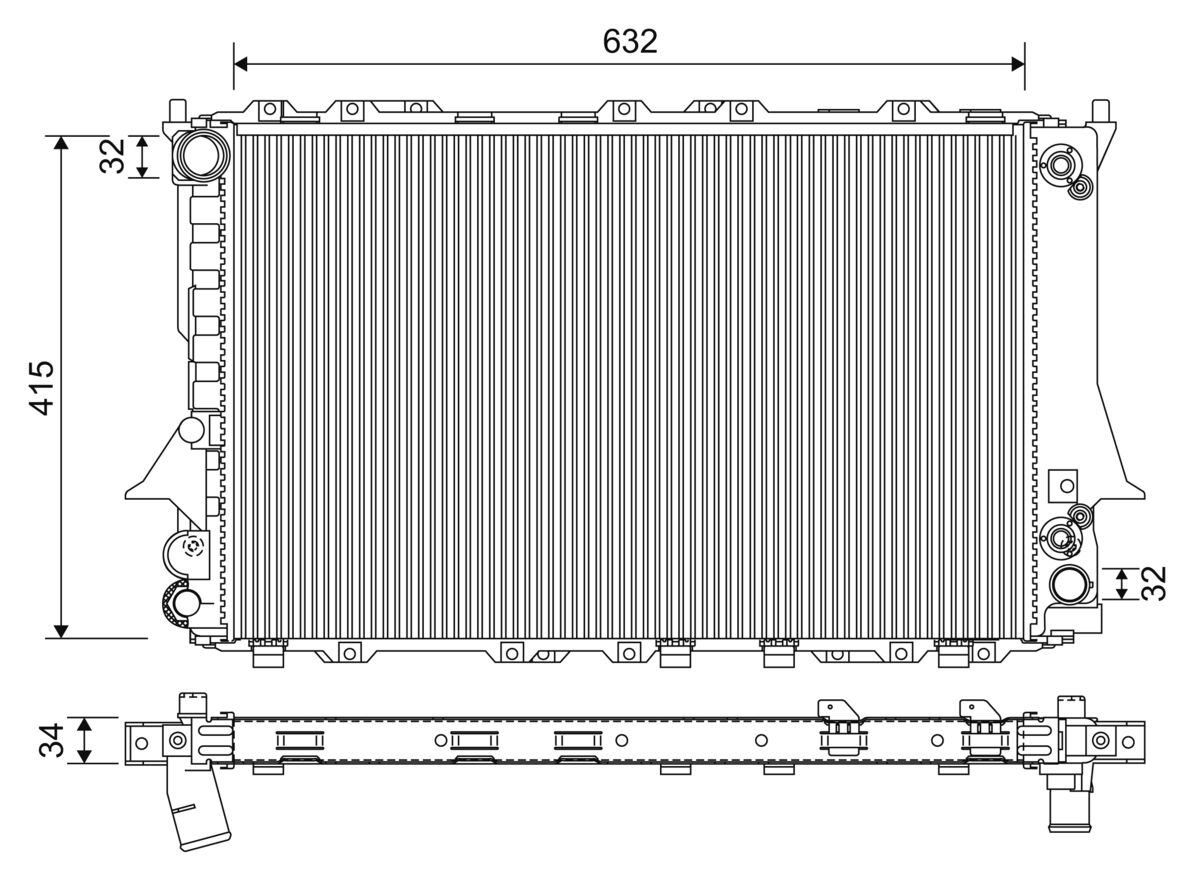 Radiator, engine cooling