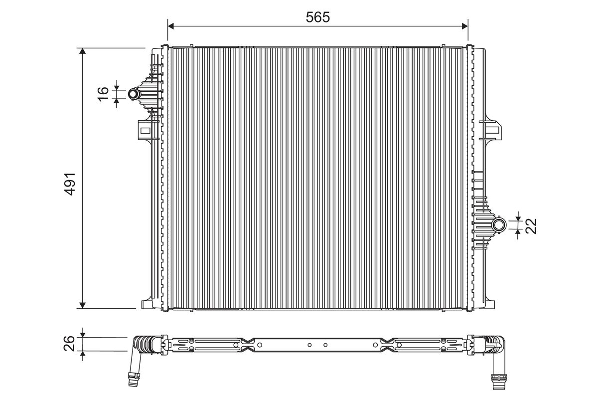Radiator, engine cooling