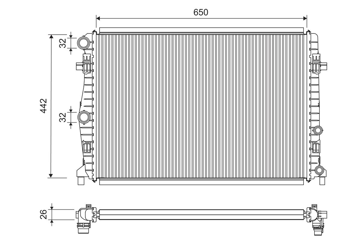 Radiator, engine cooling