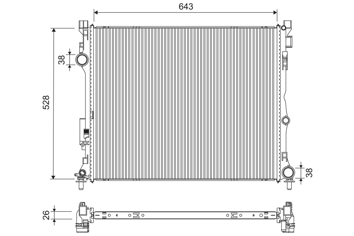 Radiator, engine cooling