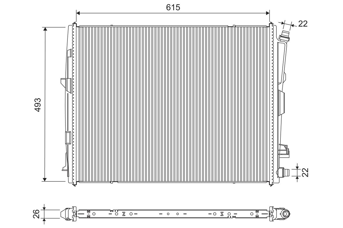 Radiator, engine cooling