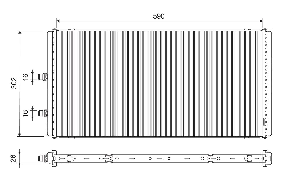 Radiator, engine cooling