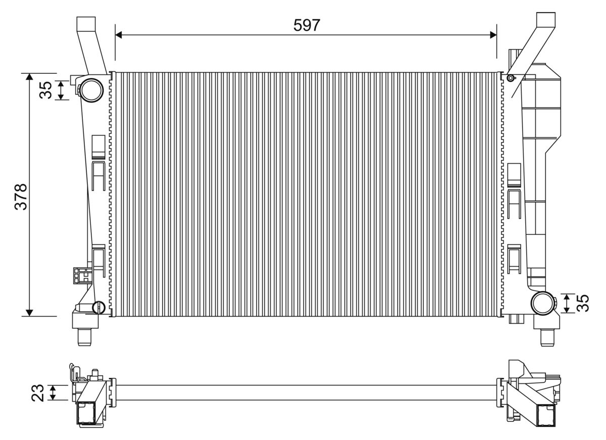 Radiator, engine cooling