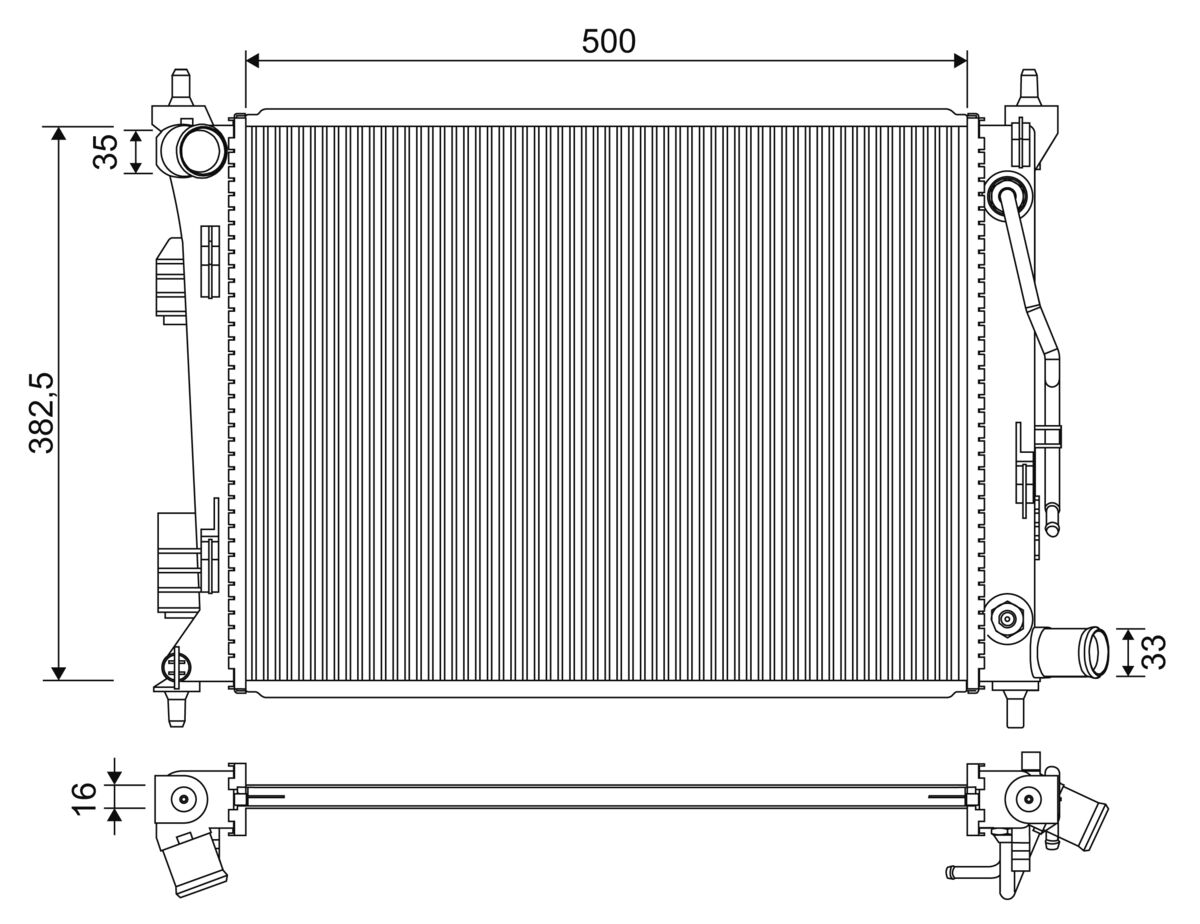 VALEO 701342 Radiator,...