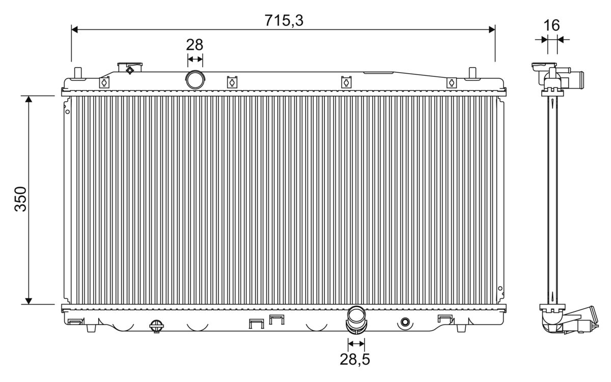 VALEO 701353 Radiator, engine cooling