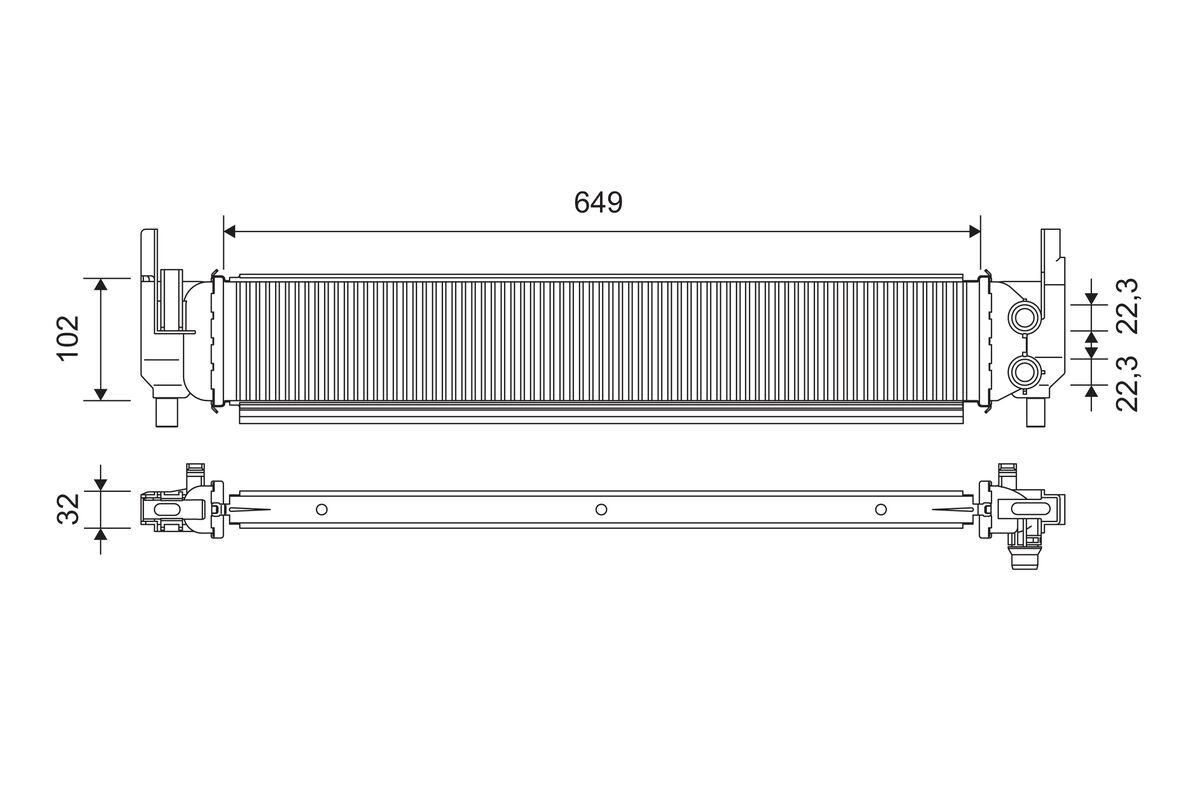 Radiator, engine cooling