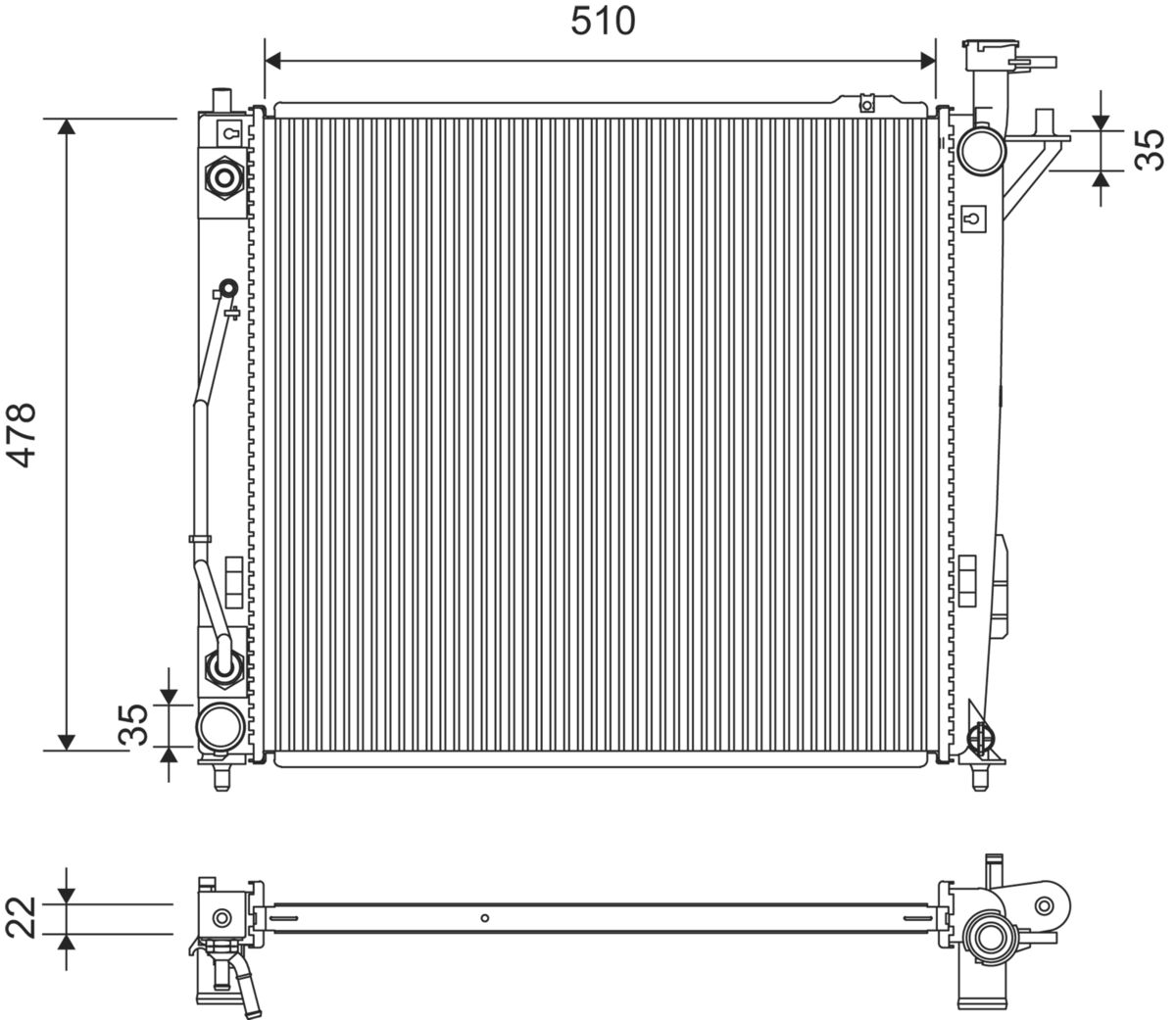 VALEO 701363 Ψυγείο, ψύξη...