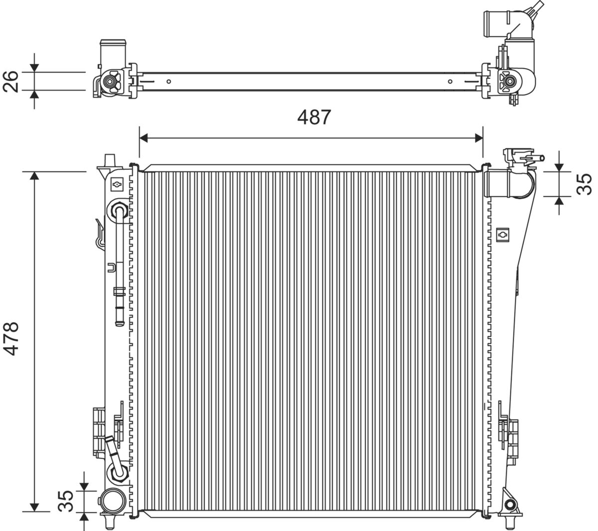 VALEO 701365 Radiator, engine cooling