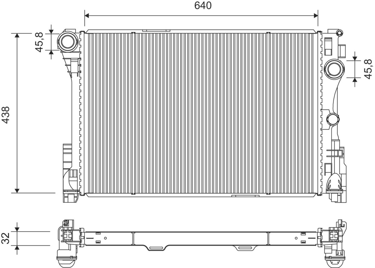 Radiator, engine cooling