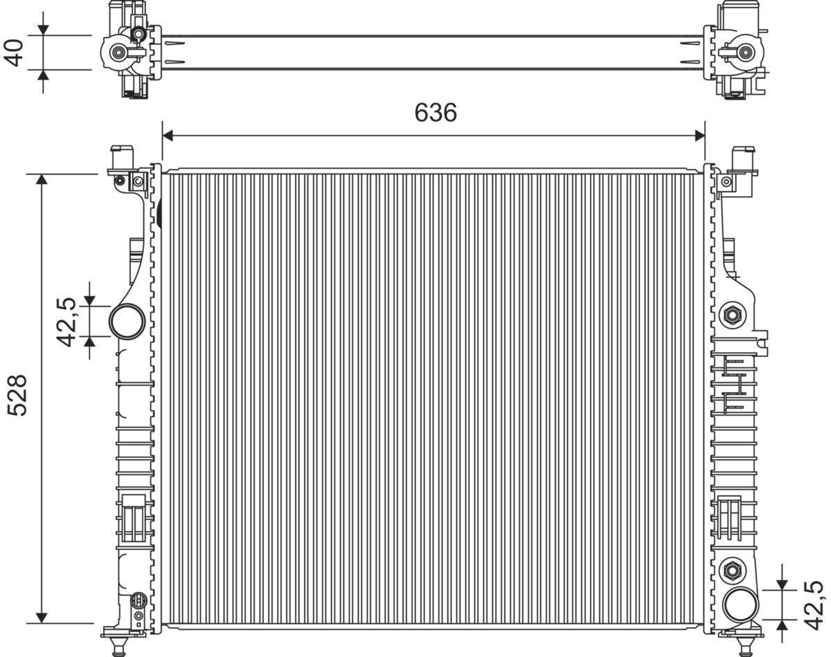 Radiator, engine cooling
