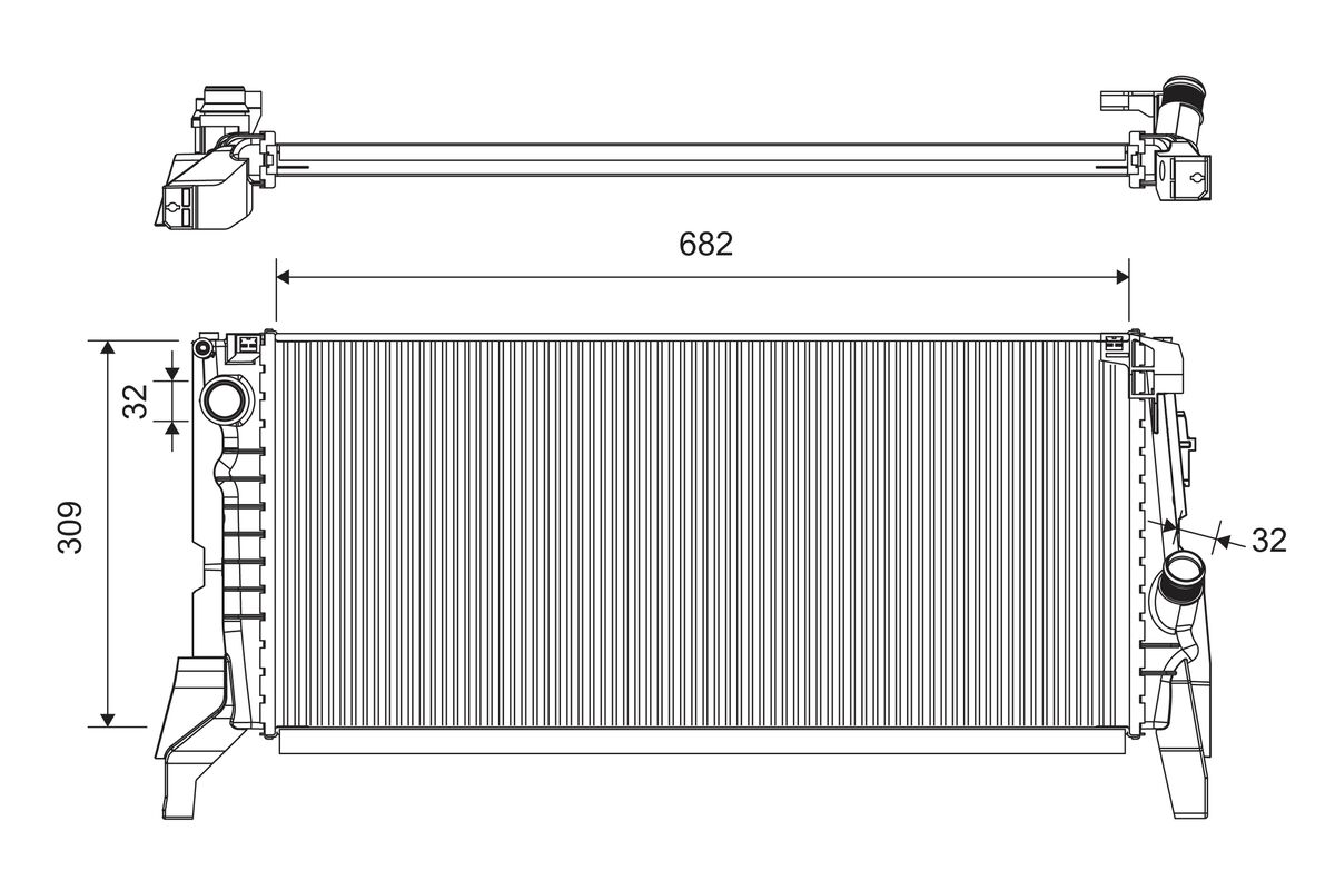 Radiator, engine cooling