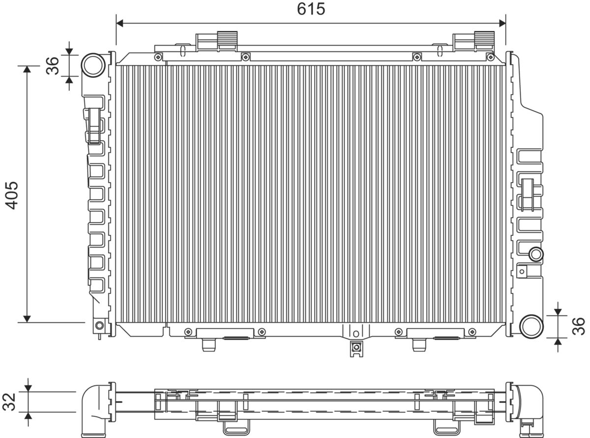 Radiator, engine cooling