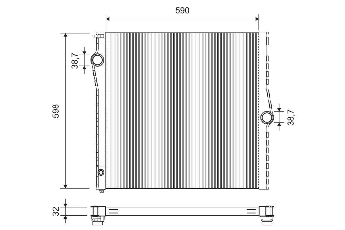 Radiator, engine cooling