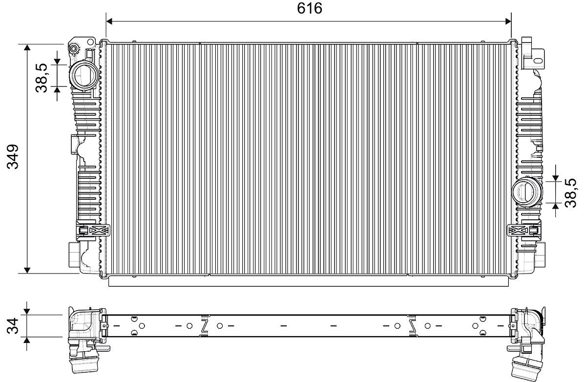 VALEO 701663 Radiator, engine cooling