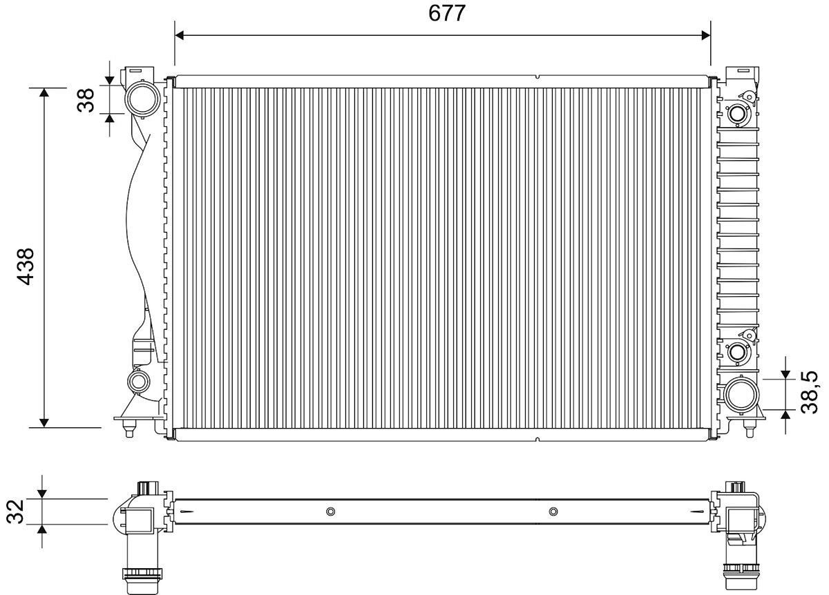 VALEO 701777 Radiator, engine cooling