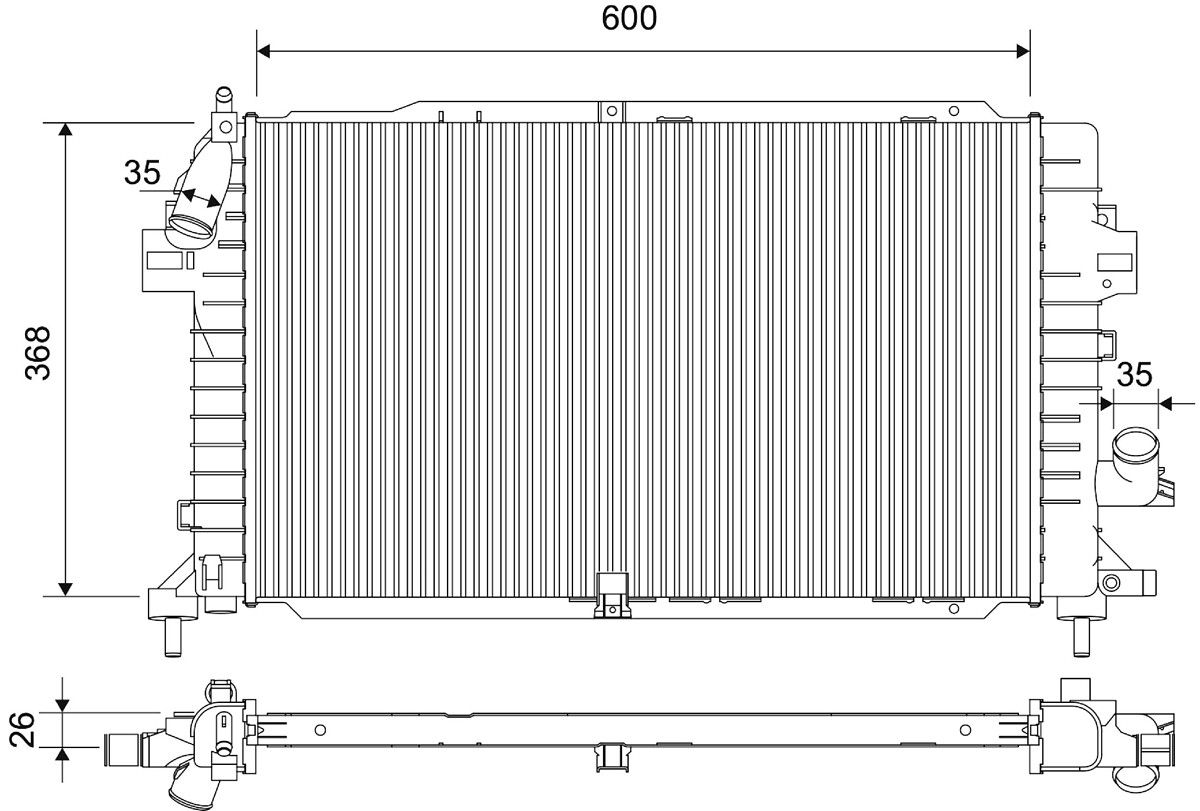 VALEO 701796 Radiator, engine cooling