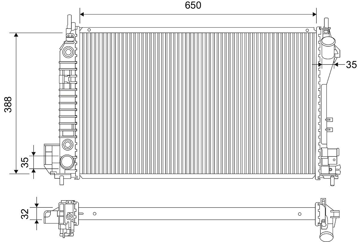 VALEO 701854 Radiator, engine cooling
