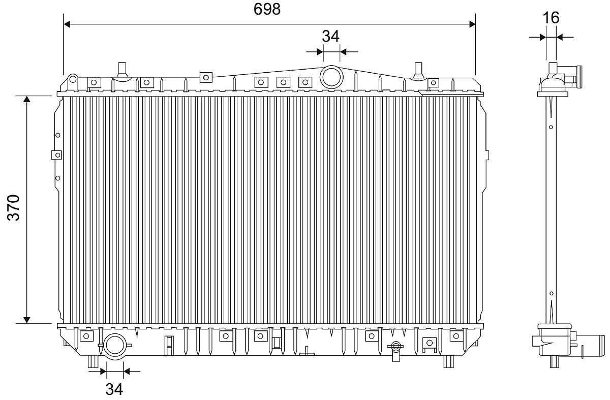 VALEO 701927 Radiator, engine cooling
