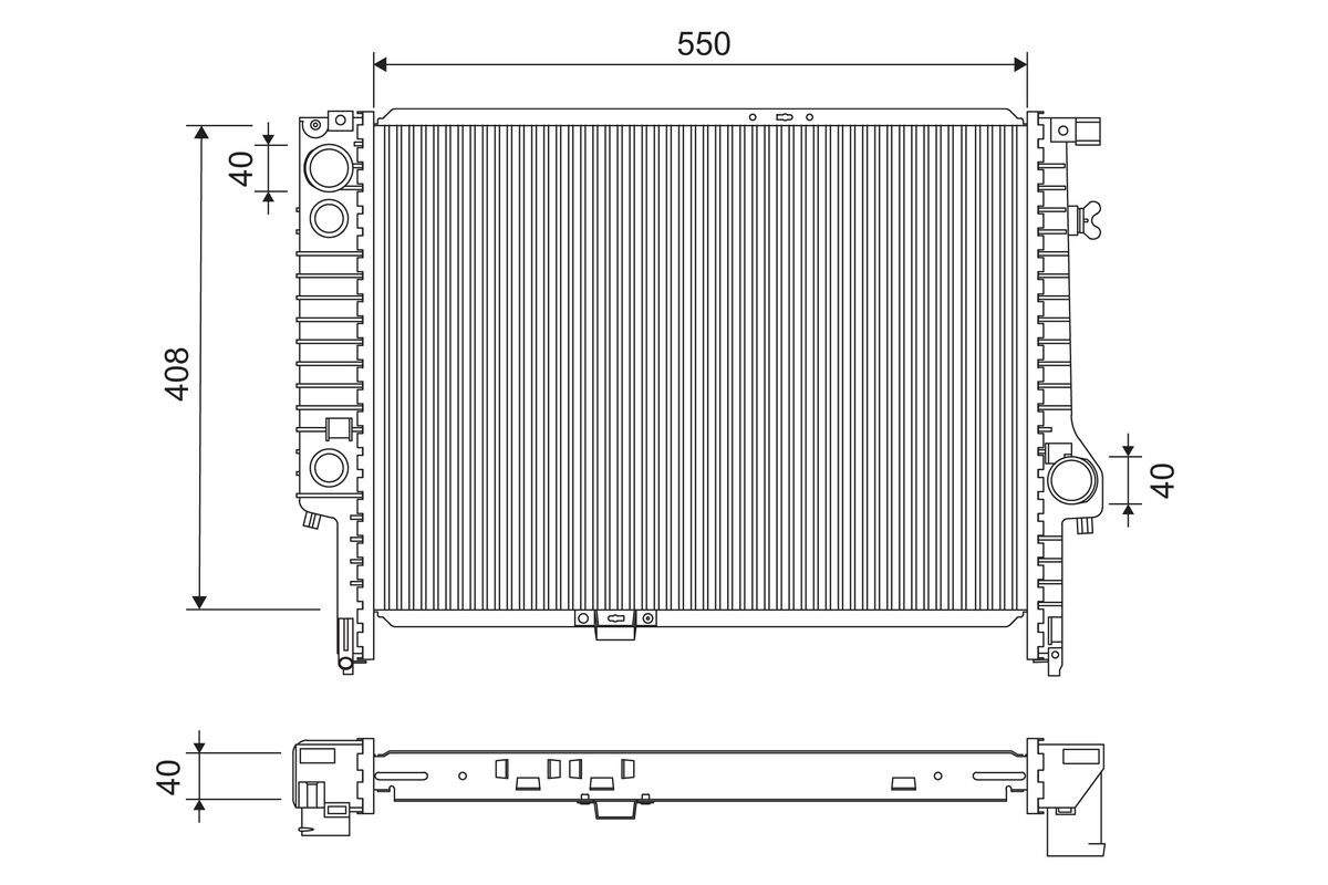 Radiator, engine cooling