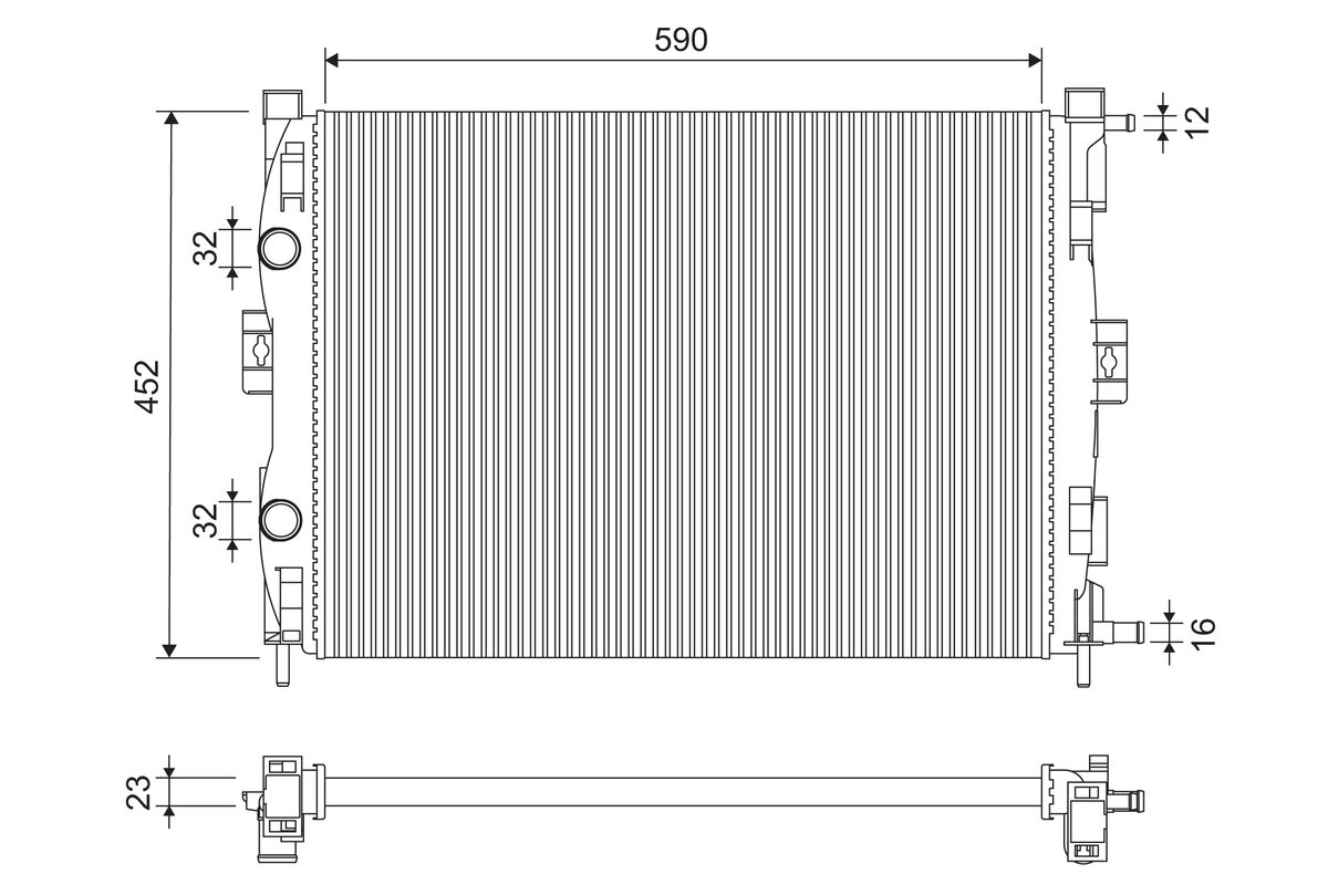 VALEO 732873 Radiator, engine cooling