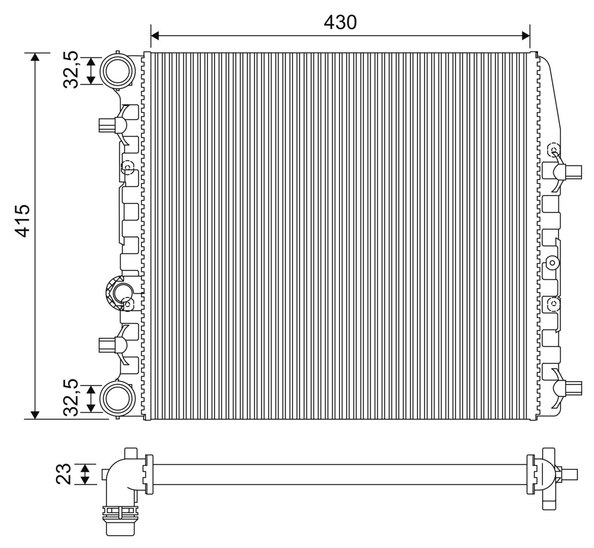 VALEO 733062 Radiator,...