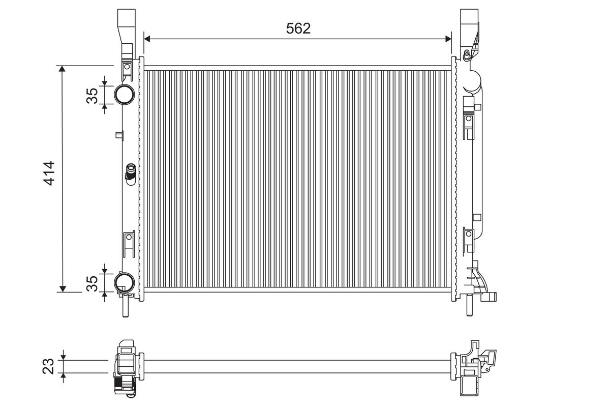 Radiator, engine cooling