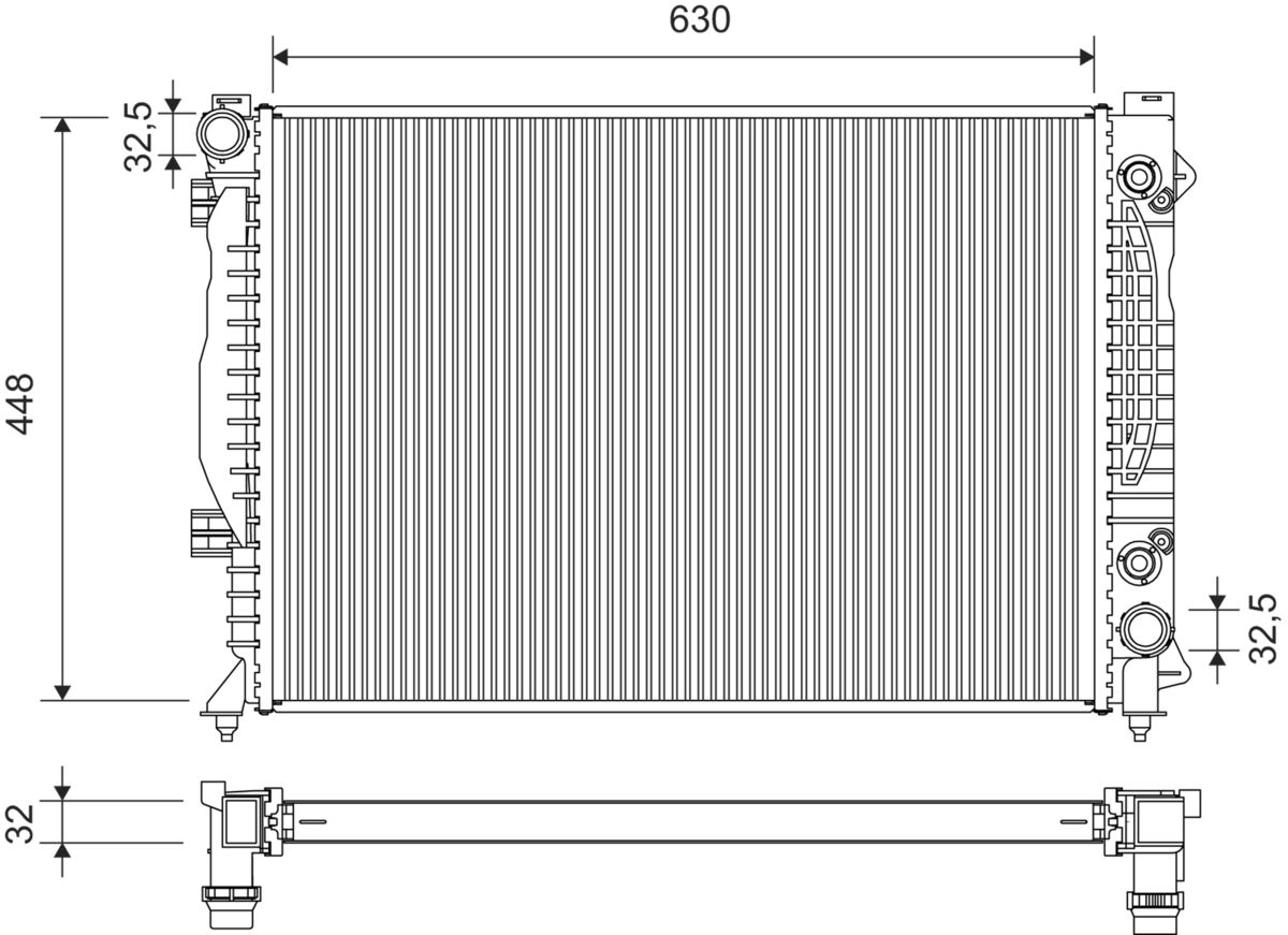 Radiator, engine cooling