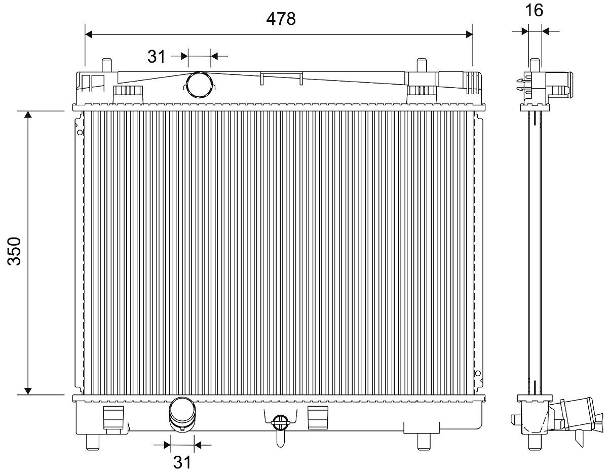 VALEO 735445 Radiator, engine cooling