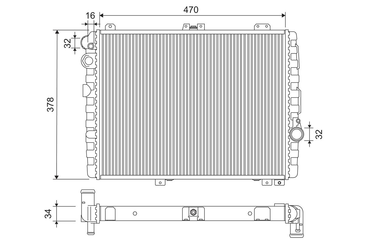 Radiator, engine cooling