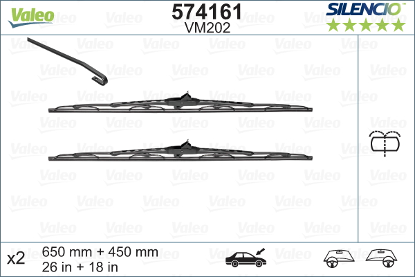 VALEO 574161 Spazzola tergi