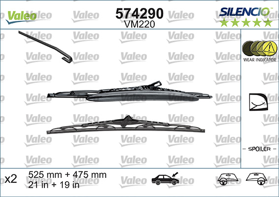 VALEO 574290 Spazzola tergi-Spazzola tergi-Ricambi Euro